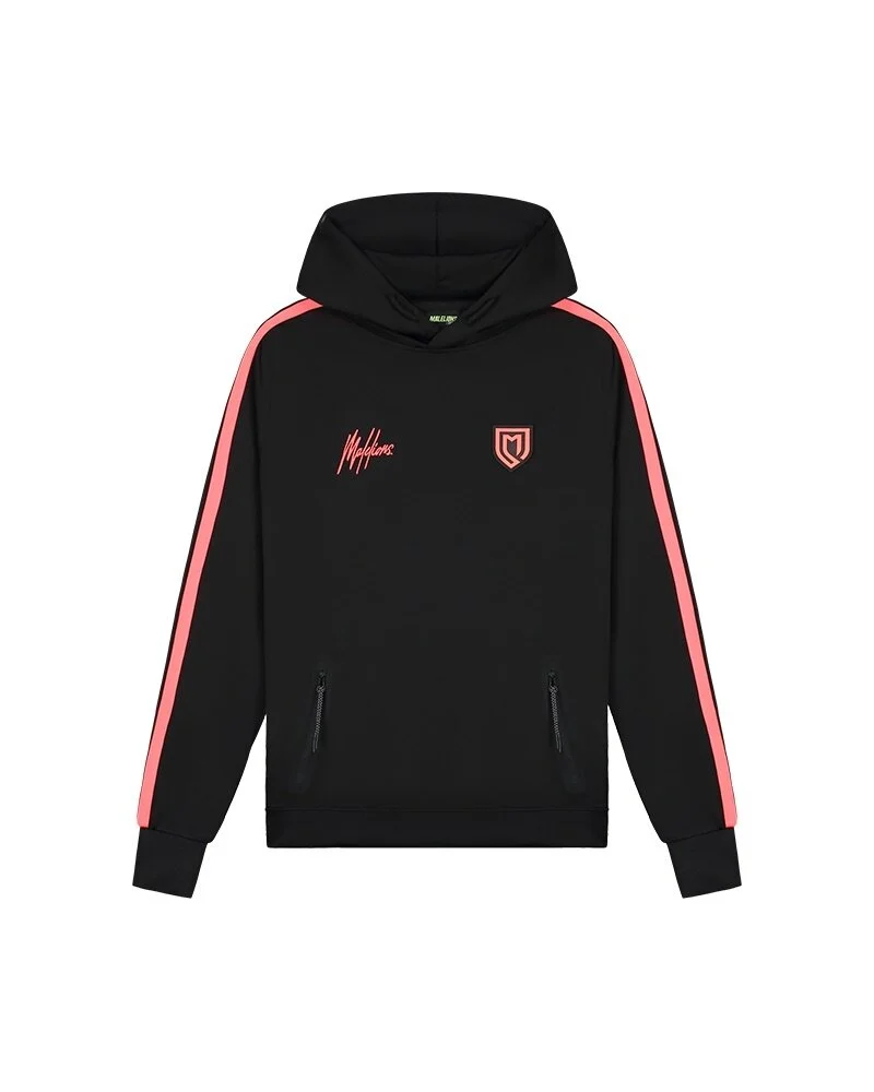 Malelions Academy Hoodie Black-Neon Red ms2-aw23-11-914