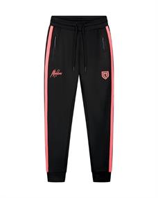 Malelions Sport Academy Trackpants Black-Neon Red ms2-aw23-17-914